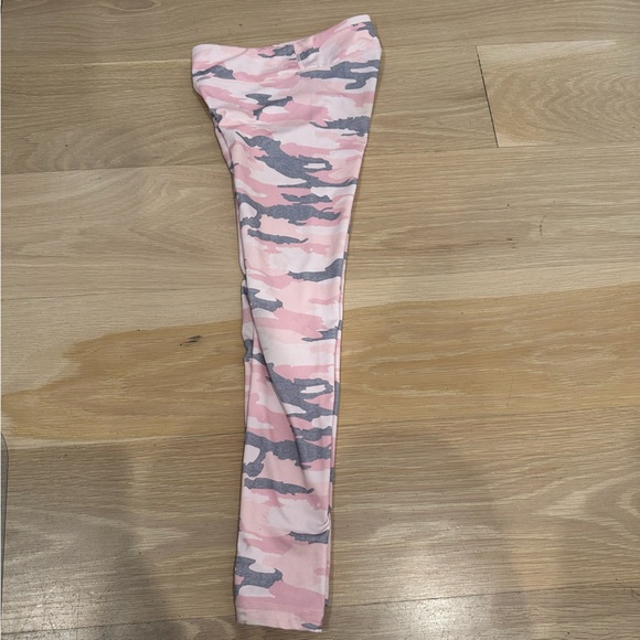 90 DEGREE BY REFLEX Sz S (7/8) KIDS PINK CAMOUFLAGE LEGGINGS - Picture 4 of 7